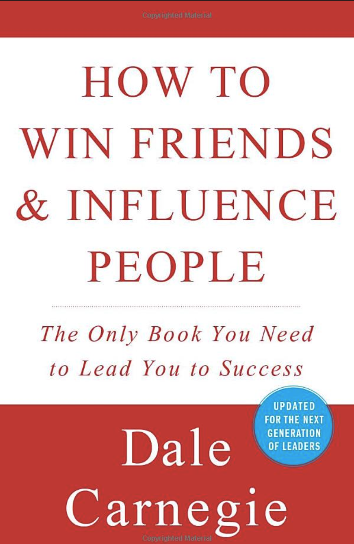 Book cover with title 'How To Win Friends & Influence People by Dale Carnegie'